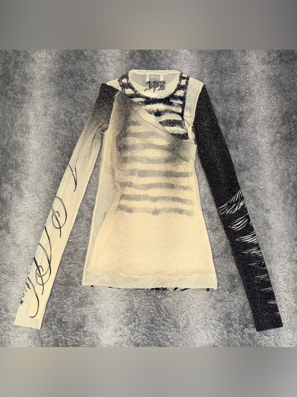 JEAN PAUL GAULTIER THE TATTOO ROSE AND BIRD TOP - Picture 4 of 10